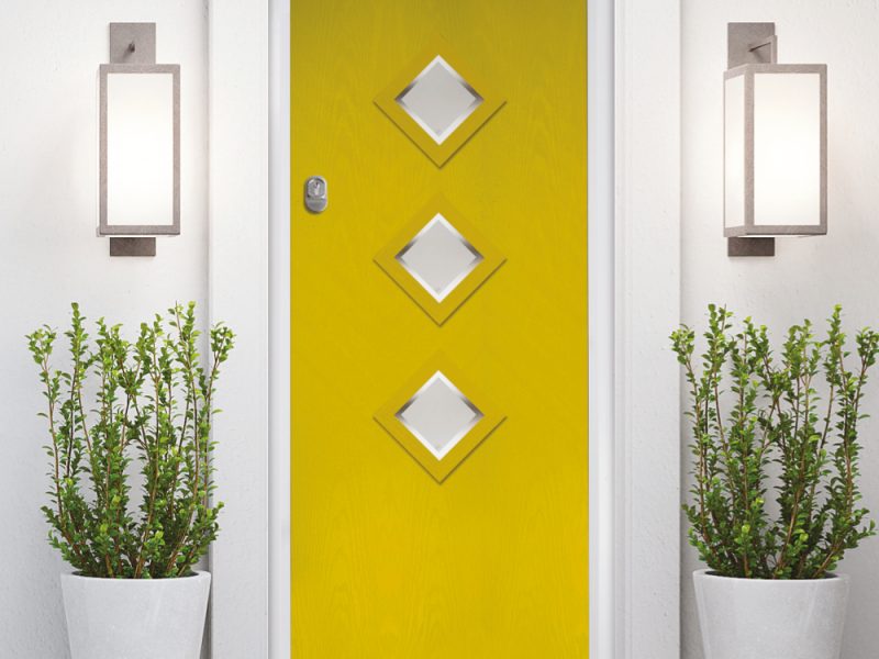 Yellow uPVC Composite door in Wiltshire