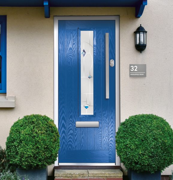 A blue composite door in WIltshire.