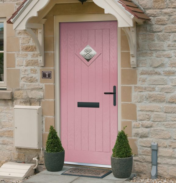 Pink uPVC composite doors in Wiltshire.