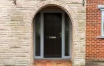 A black uPVC door.