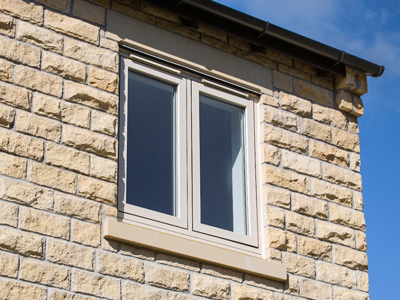A closed flush casement window in Wiltshire.
