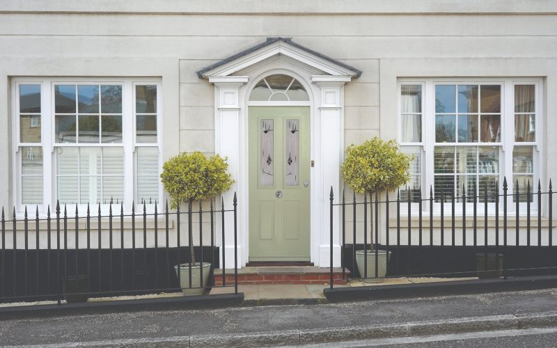 A light green Galactic composite door for a Wiltshire home.