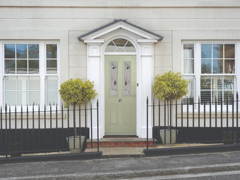 A light green Galactic composite door for a Wiltshire home.