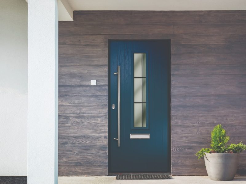 A navy blue Galactic composite front door in Wiltshire.