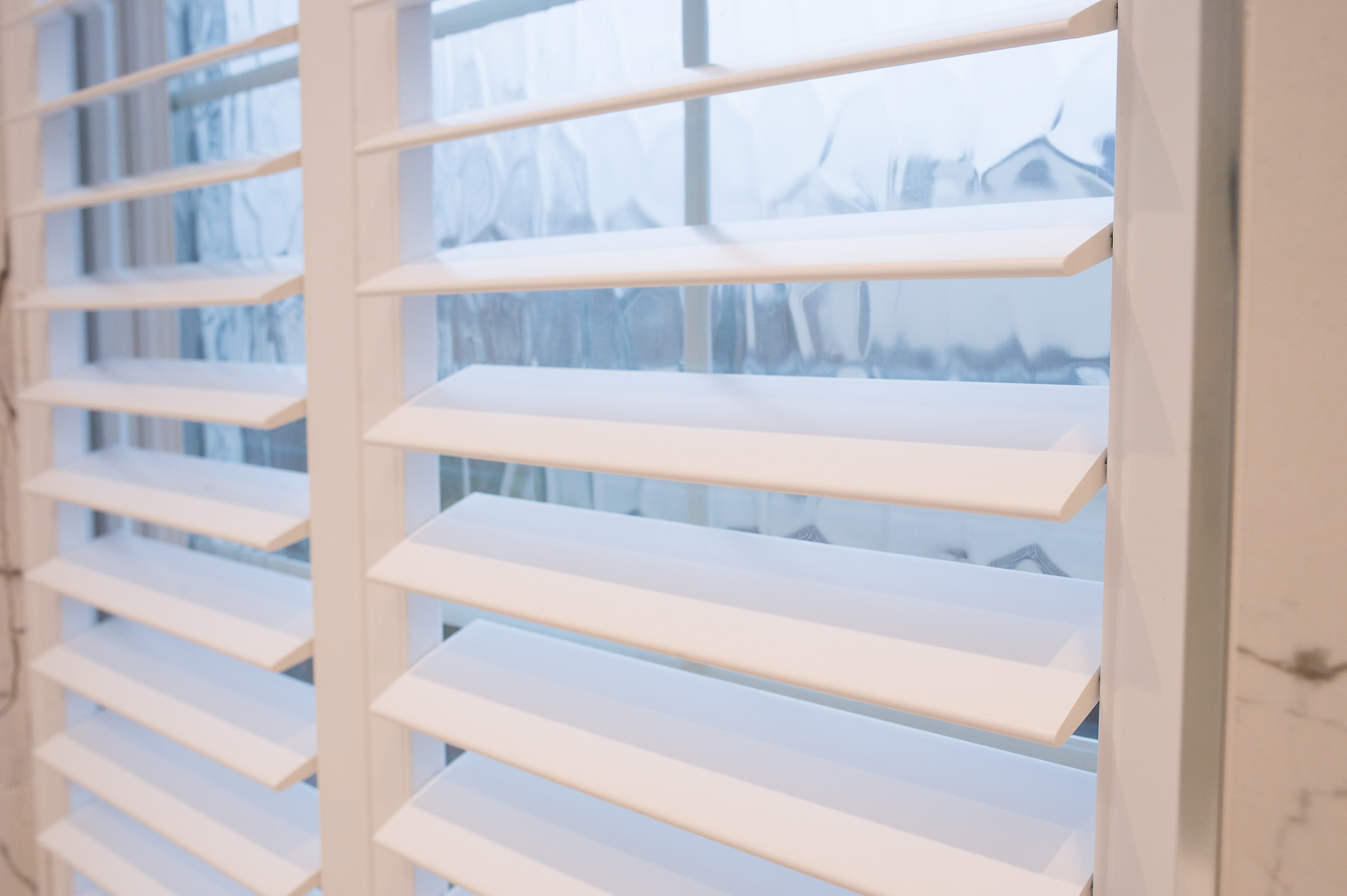 White plantation shutters for a home in Highworth.